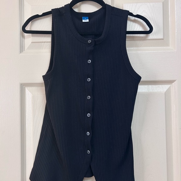 Button Down Ribbed Top - Picture 1 of 2